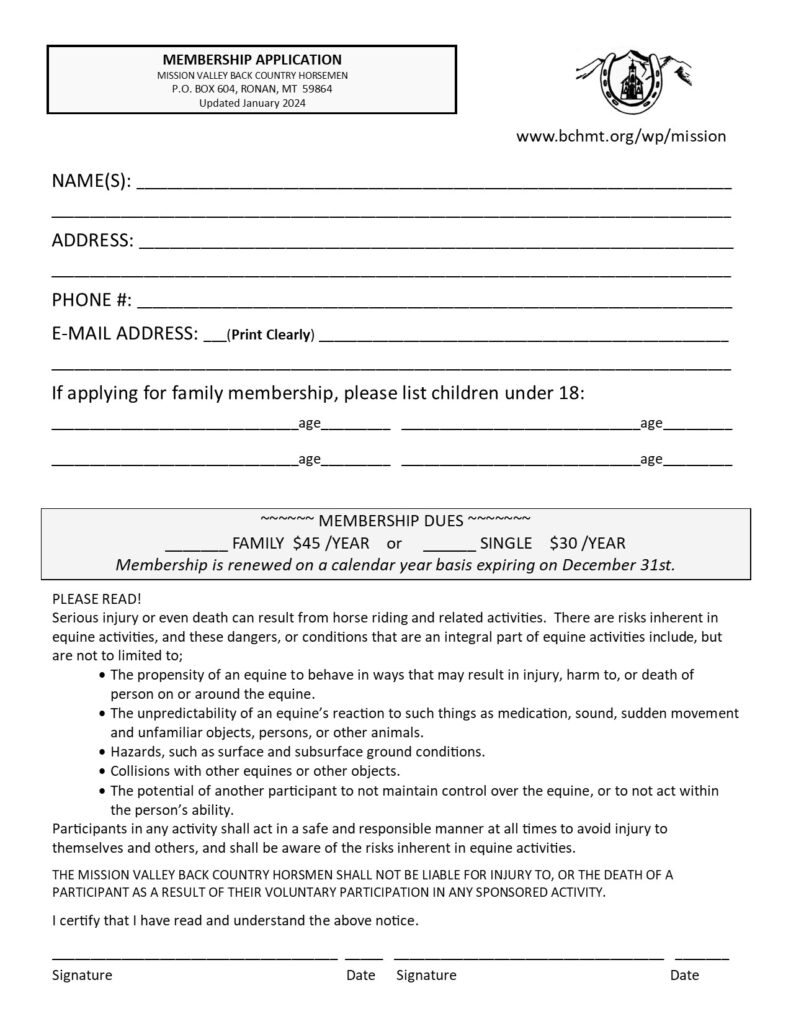 Membership Application 2024